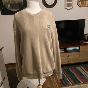 TEHAMA Beige V-Neck Sweater